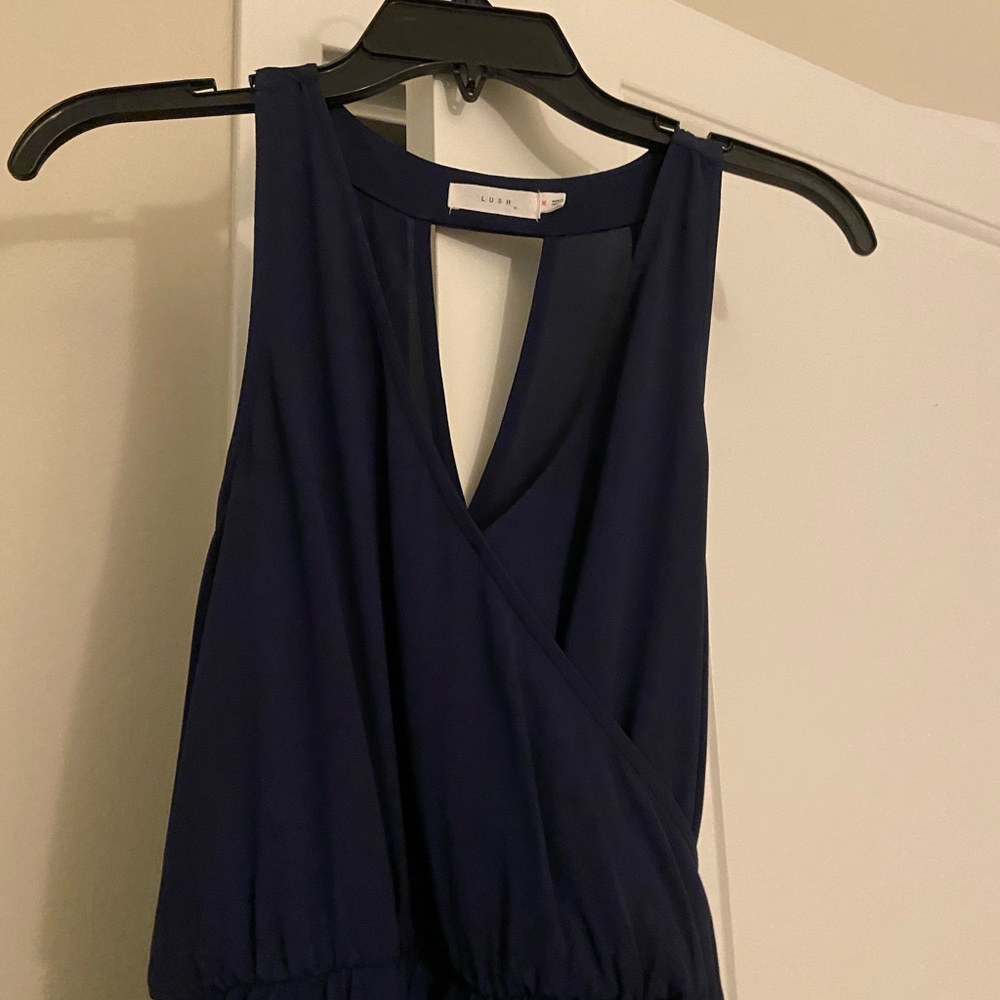 NWOT Lush Navy Kylie Skater Dress - Picture 6 of 9